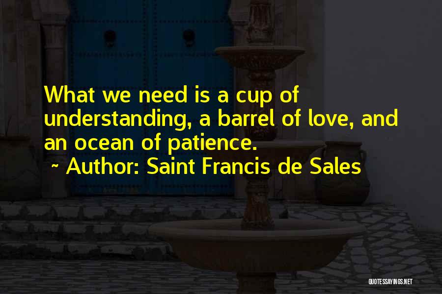 Patience Understanding And Love Quotes By Saint Francis De Sales