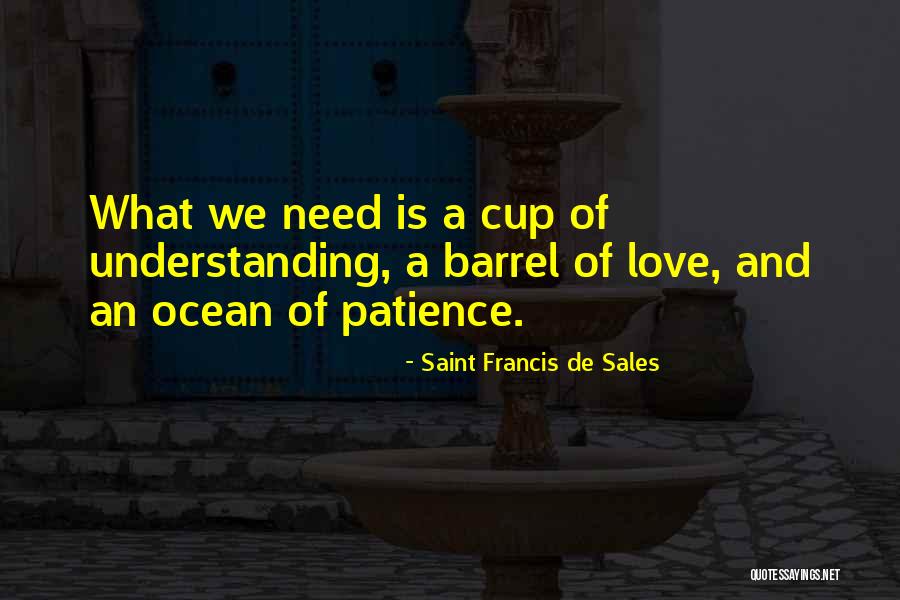 Patience Understanding And Love Quotes By Saint Francis De Sales