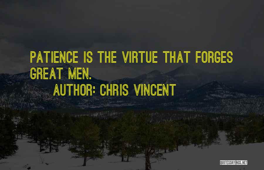 Patience Virtue Quotes By Chris Vincent