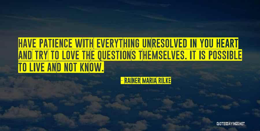 Patience With Love Quotes By Rainer Maria Rilke Patience With Love Quotes By Rainer Maria Rilke