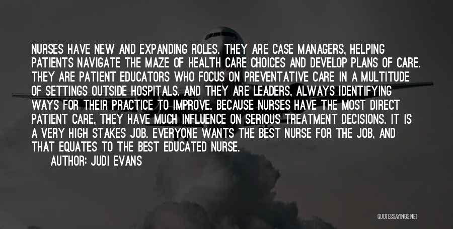 Patients And Nurses Quotes By Judi Evans