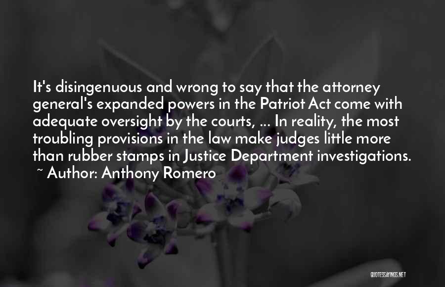 Patriot Act Quotes By Anthony Romero