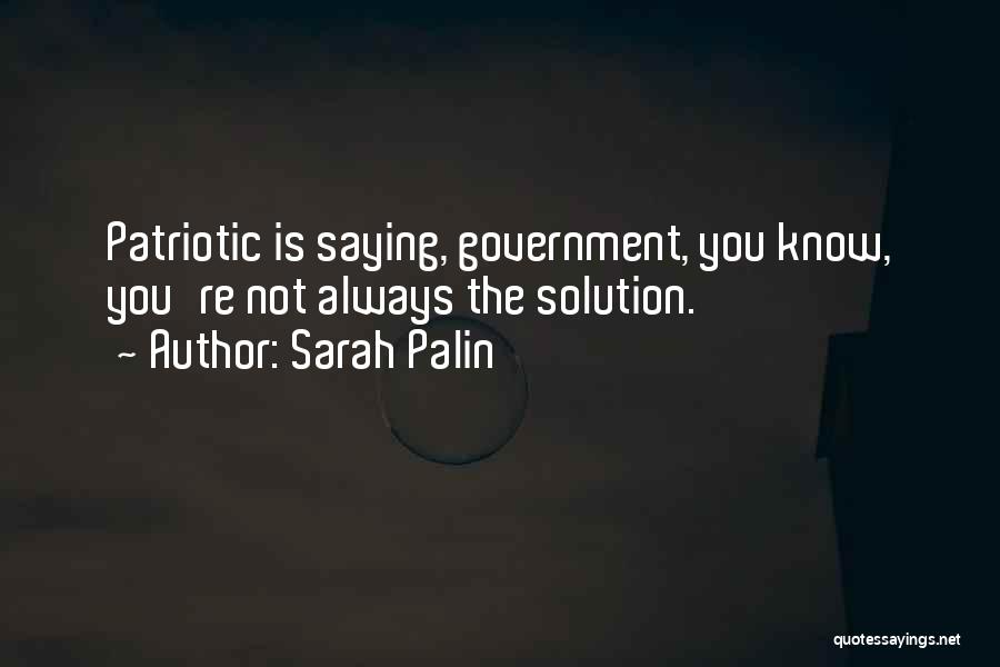 Patriotic Quotes By Sarah Palin