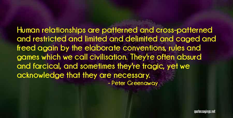 Patterned Quotes By Peter Greenaway