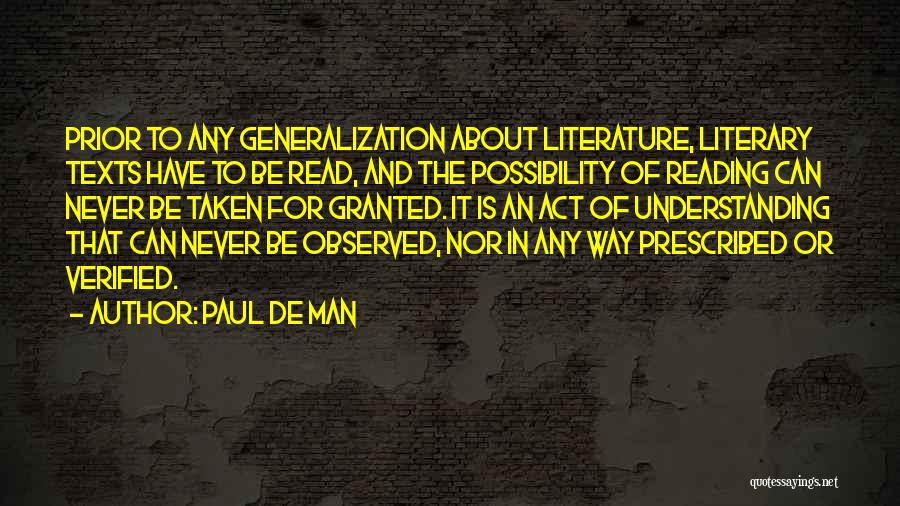 Paul De Man Quotes 1191831