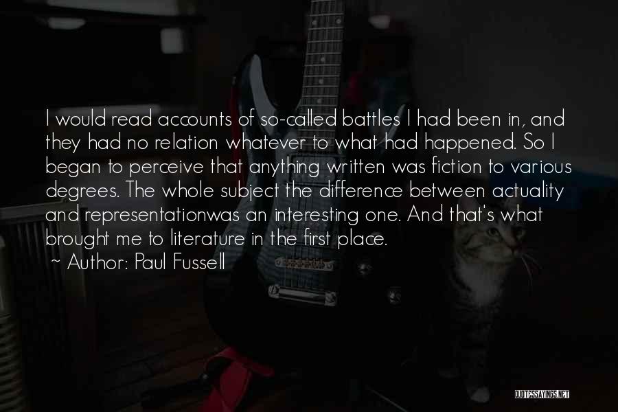 Paul Fussell Quotes 1618853