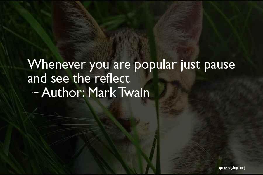 Pause And Reflect Quotes By Mark Twain