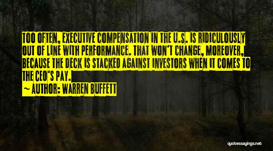 Pay And Performance Quotes By Warren Buffett
