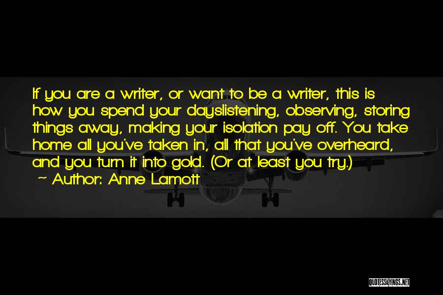 Pay Off Quotes By Anne Lamott