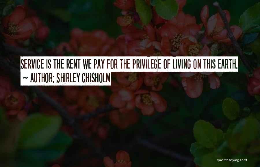 Pay Rent Quotes By Shirley Chisholm