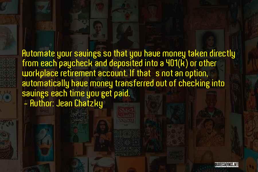 Paycheck Quotes By Jean Chatzky