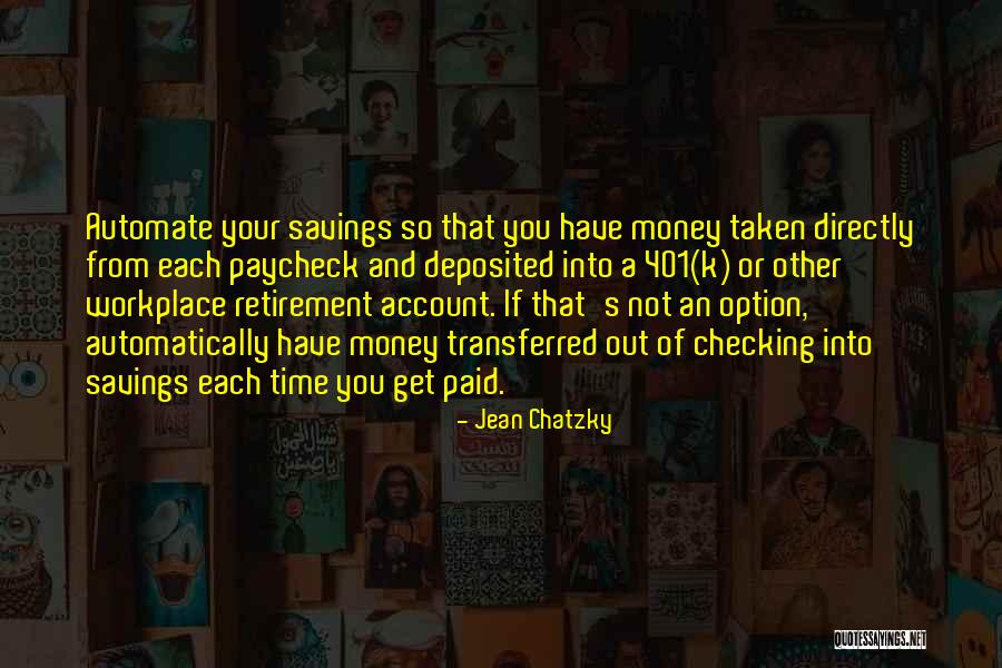 Paycheck Quotes By Jean Chatzky