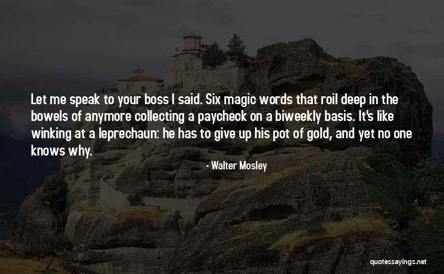 Paycheck Quotes By Walter Mosley