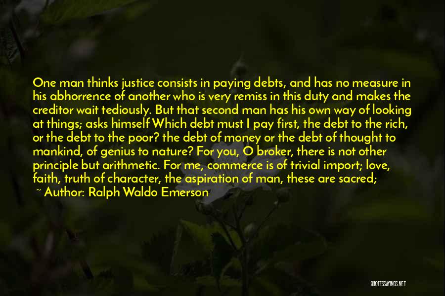 Paying Debt Quotes By Ralph Waldo Emerson