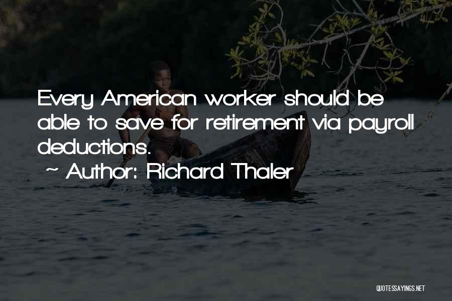 Payroll Quotes By Richard Thaler