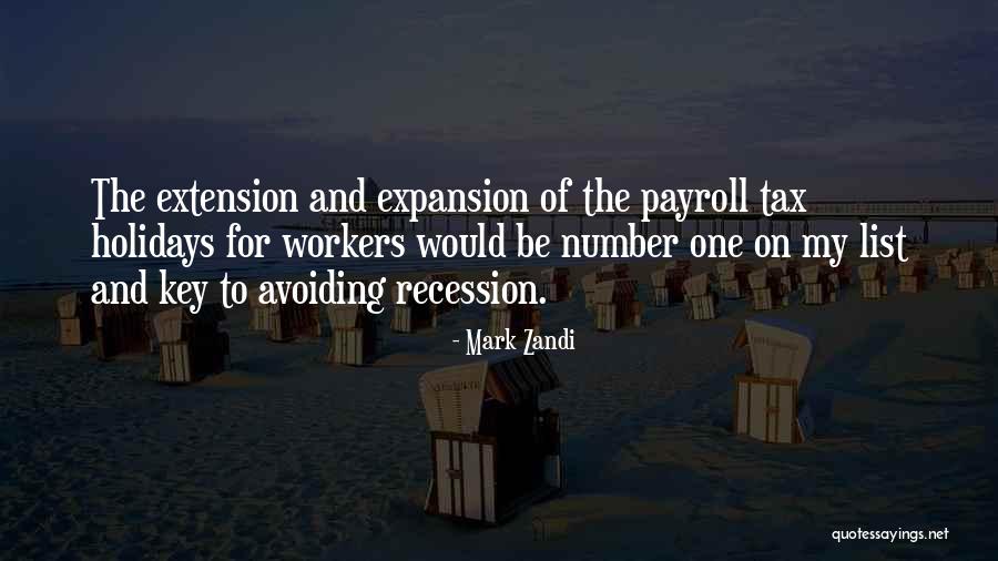 Payroll Tax Quotes By Mark Zandi