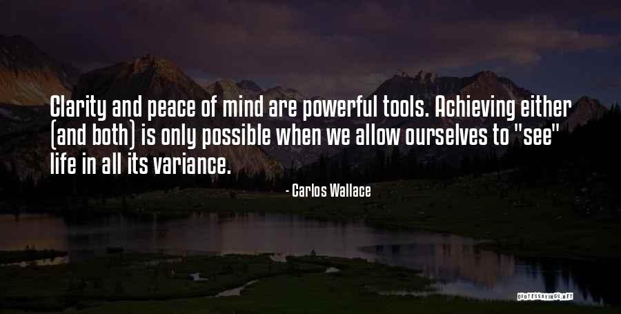 Peace And Clarity Quotes By Carlos Wallace Peace And Clarity Quotes By Carlos Wallace