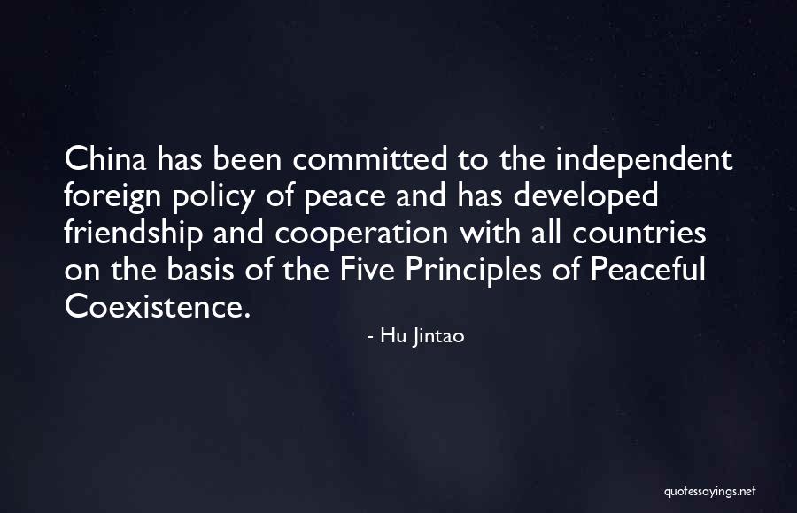 Peace And Cooperation Quotes By Hu Jintao Peace And Cooperation Quotes By Hu Jintao