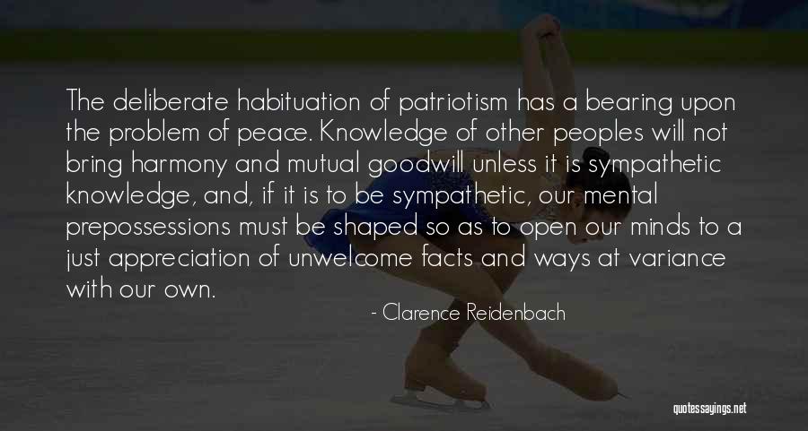 Peace And Harmony Quotes By Clarence Reidenbach