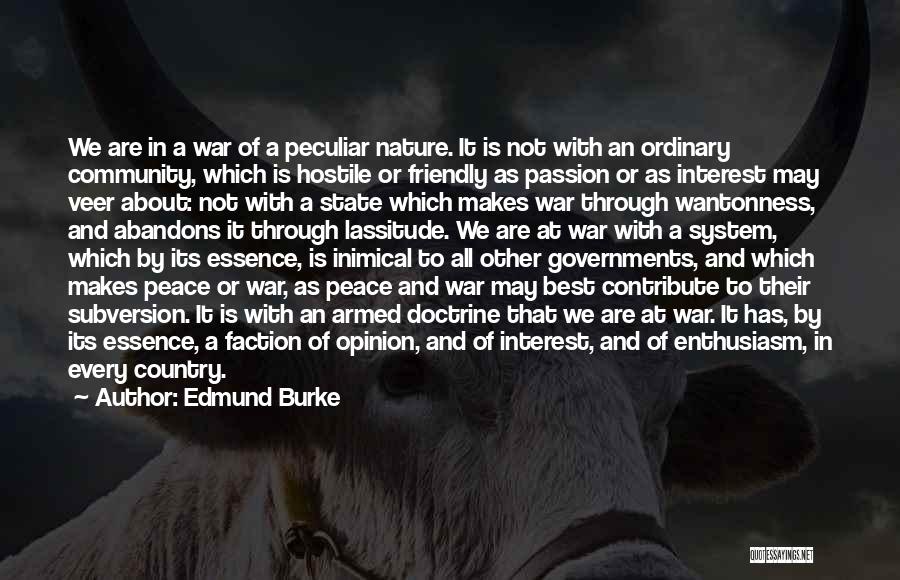 Peace And Nature Quotes By Edmund Burke