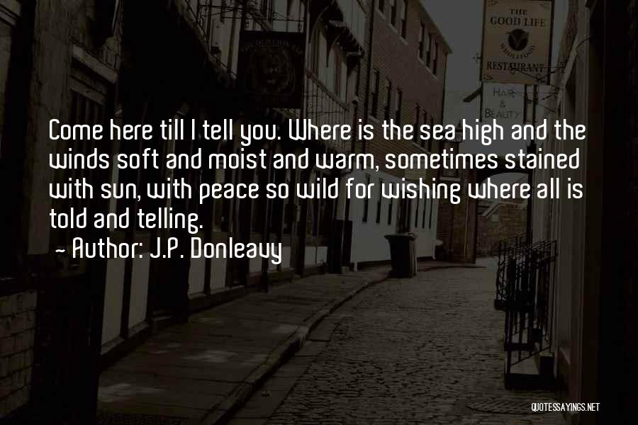 Peace And The Sea Quotes By J.P. Donleavy