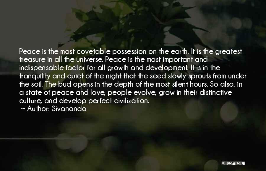 Peace And Tranquility Quotes By Sivananda