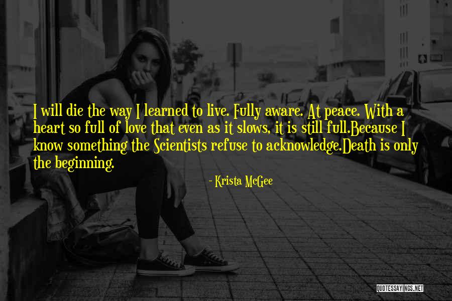 Peace At Death Quotes By Krista McGee Peace At Death Quotes By Krista McGee