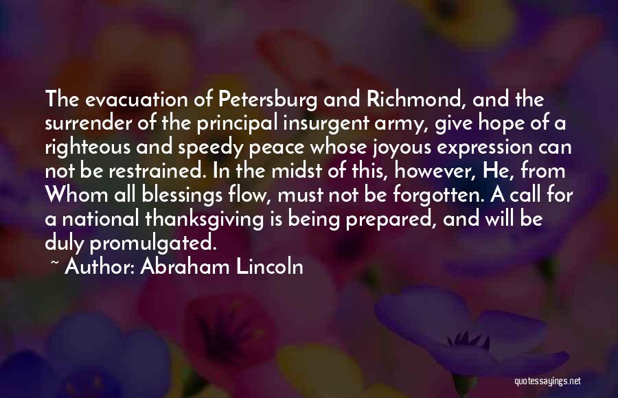 Peace Blessings Quotes By Abraham Lincoln