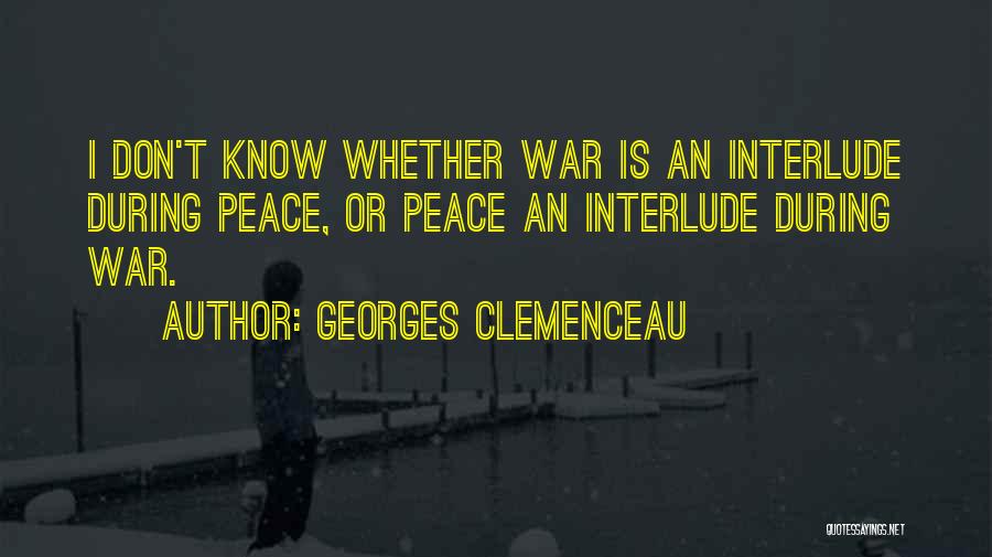 Peace During War Quotes By Georges Clemenceau