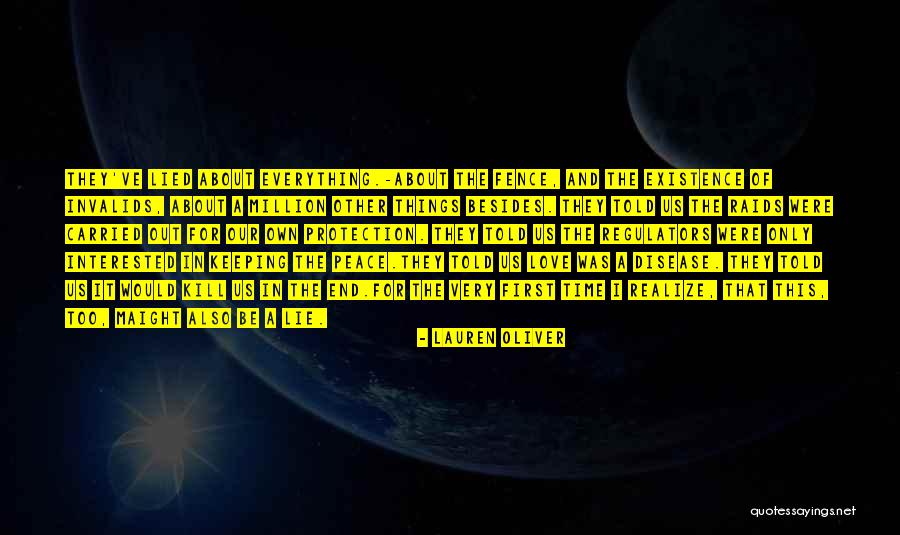 Peace In Our Time Quotes By Lauren Oliver Peace In Our Time Quotes By Lauren Oliver