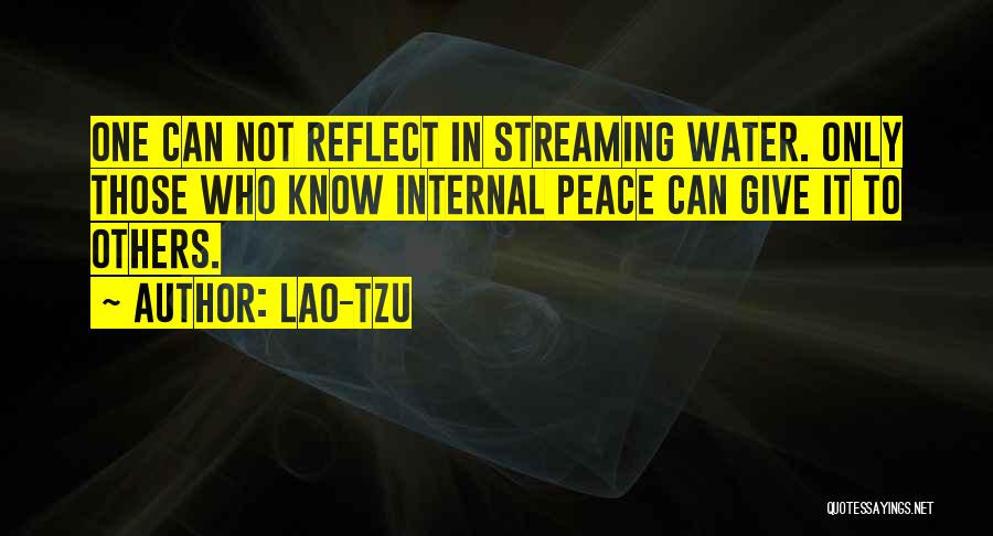 Peace In Water Quotes By Lao-Tzu