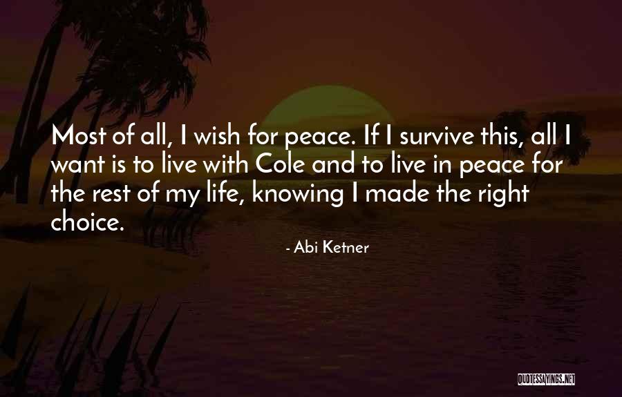 Peace Is All I Want Quotes By Abi Ketner Peace Is All I Want Quotes By Abi Ketner