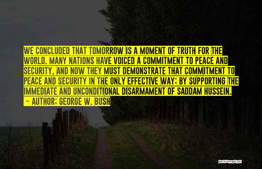 Peace Is The Only Way Quotes By George W. Bush