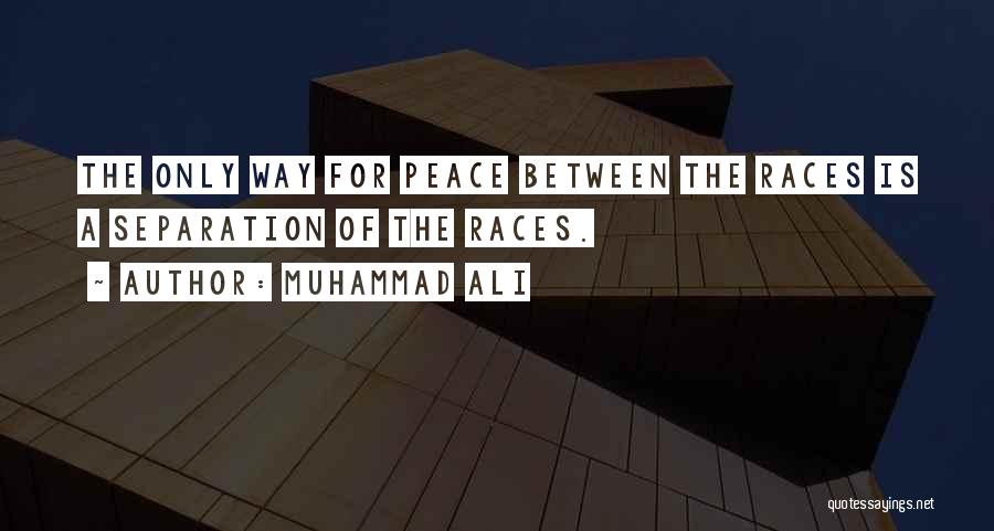 Peace Is The Only Way Quotes By Muhammad Ali