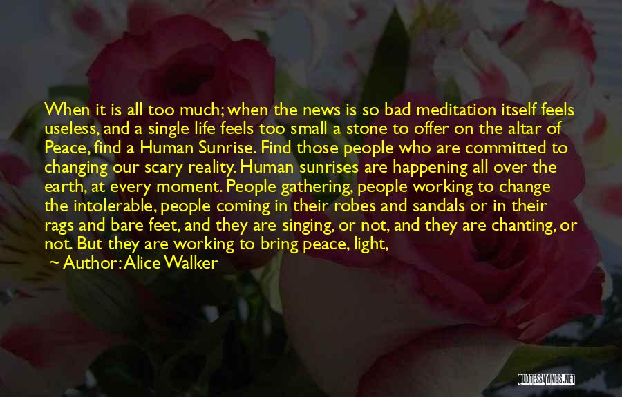 Peace Love Light Quotes By Alice Walker