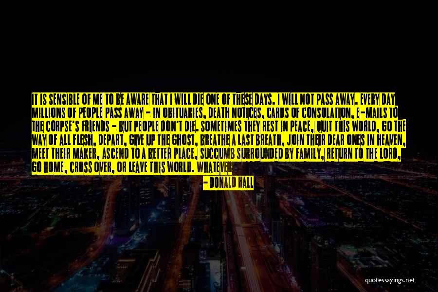 Peace Maker Quotes By Donald Hall Peace Maker Quotes By Donald Hall