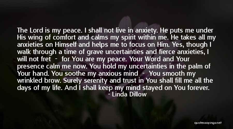 Peace Of Mind And Comfort Quotes By Linda Dillow