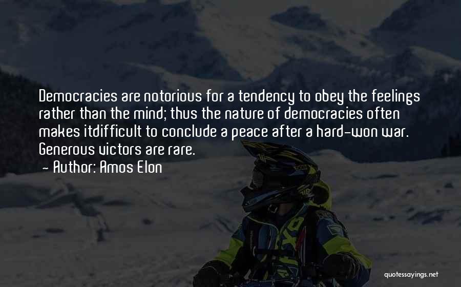 Peace Of Mind Quotes By Amos Elon