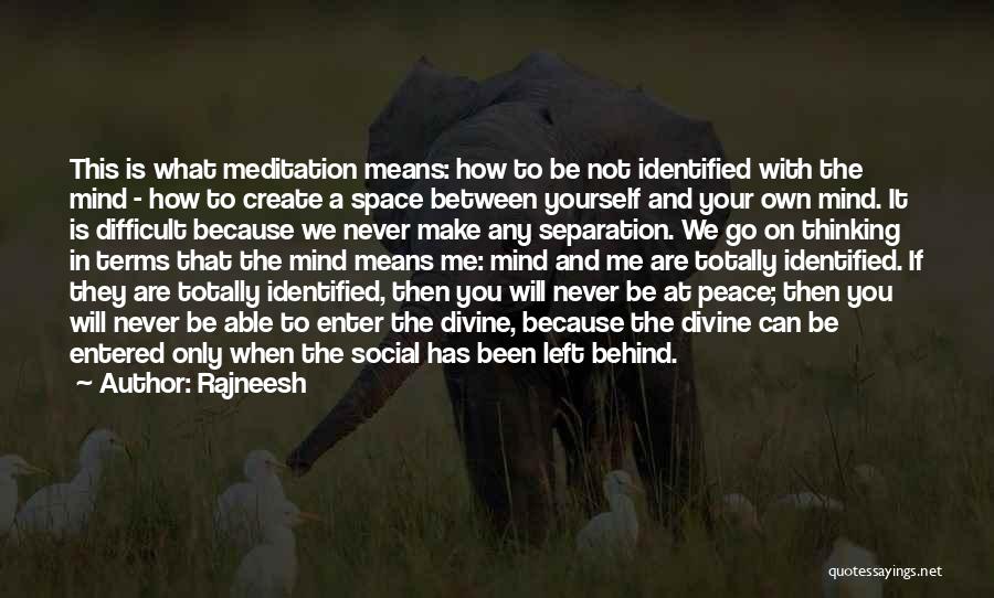 Peace With Yourself Quotes By Rajneesh