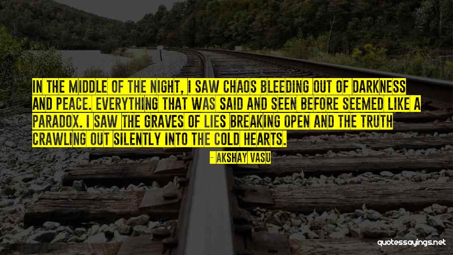 Peace Within Chaos Quotes By Akshay Vasu Peace Within Chaos Quotes By Akshay Vasu