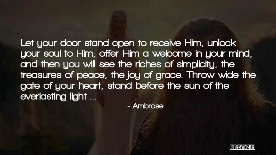 Peace Your Heart Quotes By Ambrose Peace Your Heart Quotes By Ambrose