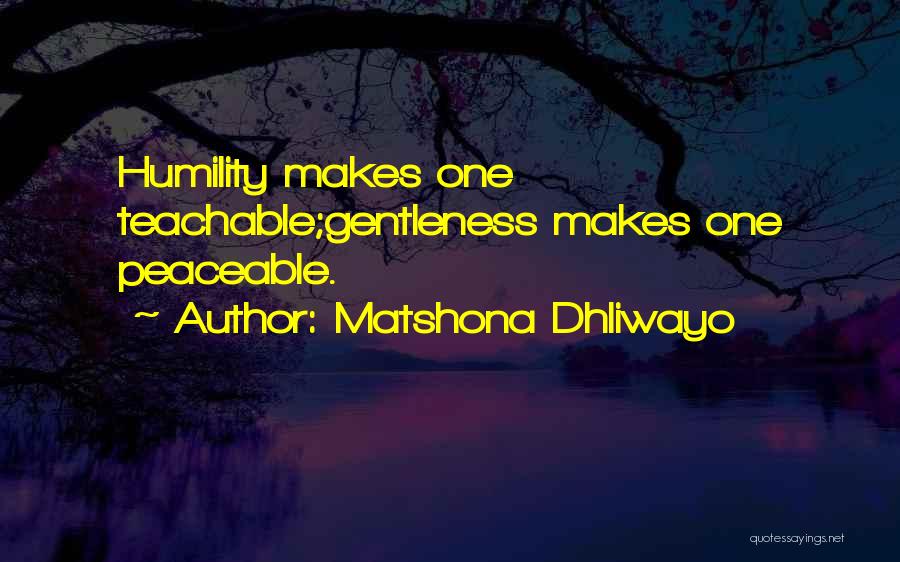 Peaceable Quotes By Matshona Dhliwayo