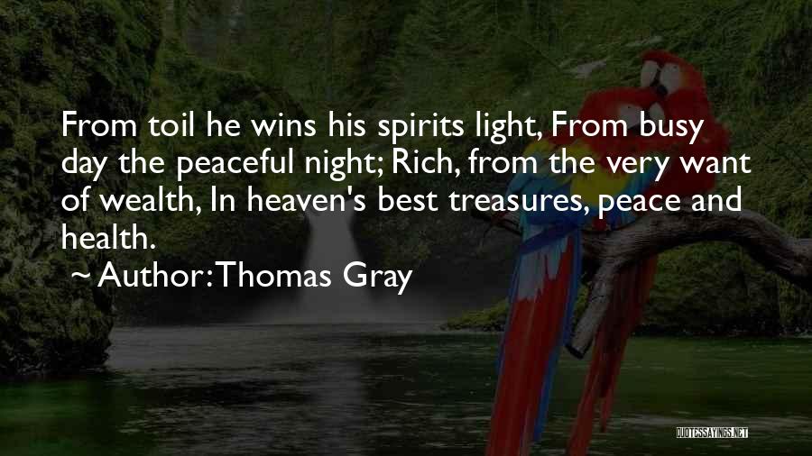 Peaceful Night Quotes By Thomas Gray