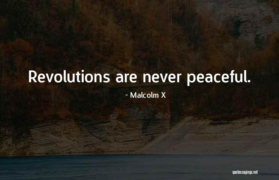 Peaceful Revolution Quotes By Malcolm X