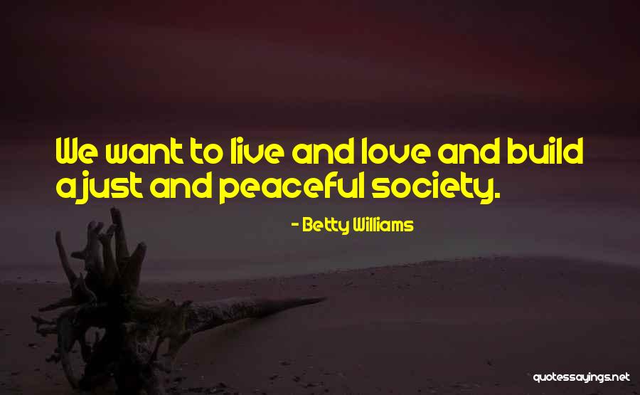 Peaceful Society Quotes By Betty Williams Peaceful Society Quotes By Betty Williams