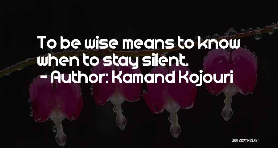 Peacefulness And Calm Quotes By Kamand Kojouri