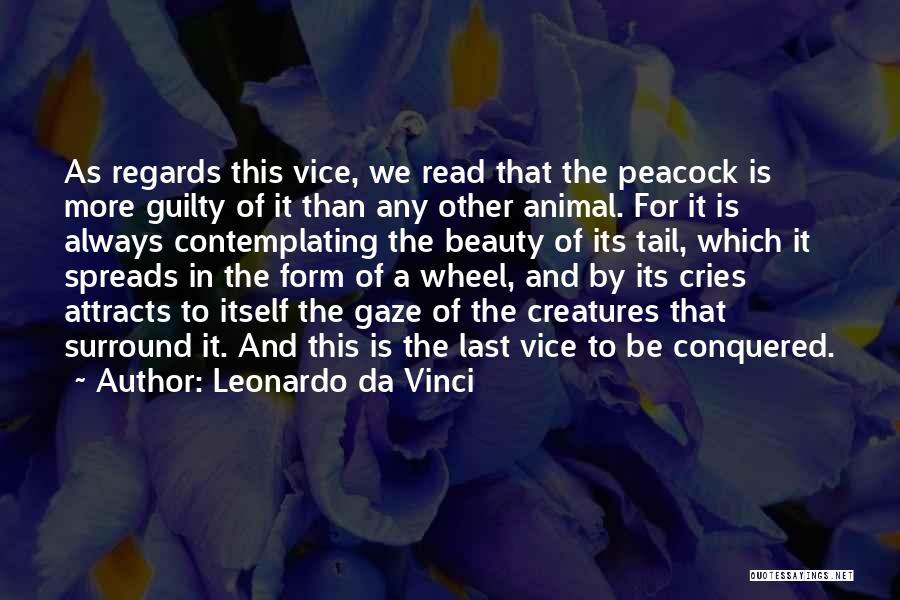 Peacock Beauty Quotes By Leonardo Da Vinci