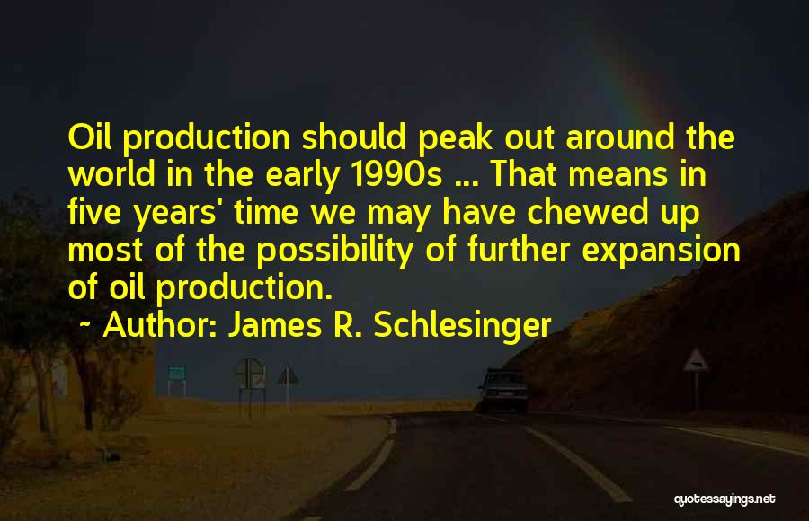 Peak Oil Quotes By James R. Schlesinger