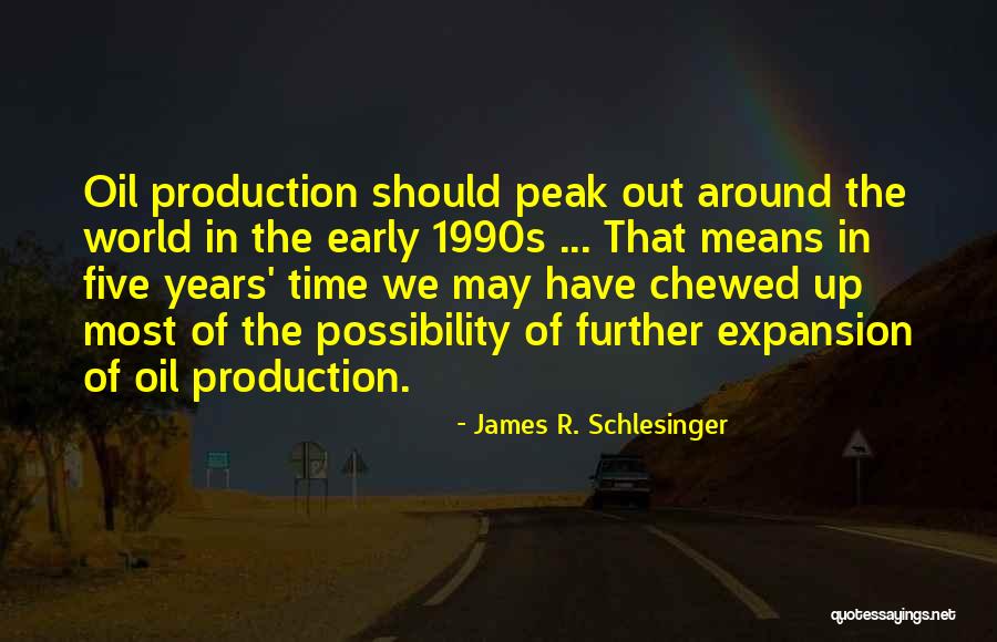 Peak Oil Quotes By James R. Schlesinger