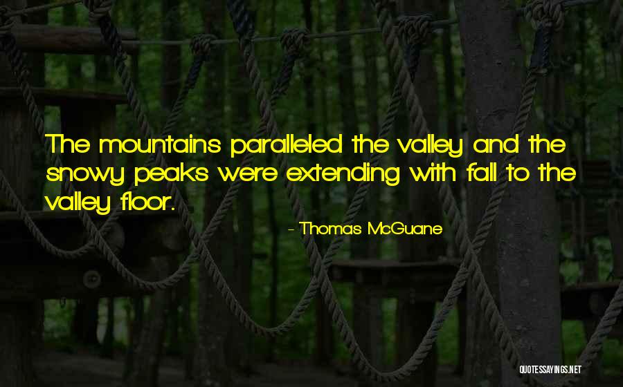 Peaks And Valley Quotes By Thomas McGuane Peaks And Valley Quotes By Thomas McGuane